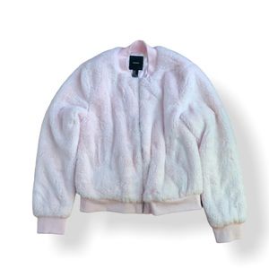 Forever 21 baby pink fuzzy jacket